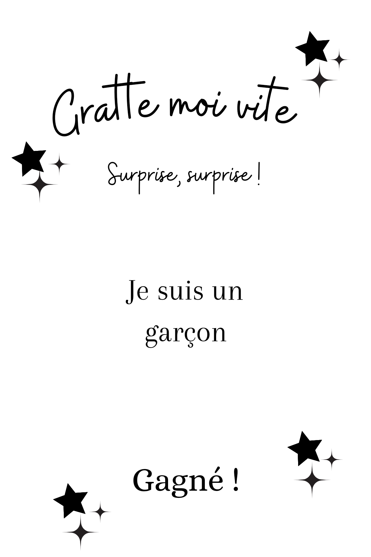 Carte à gratter surprise