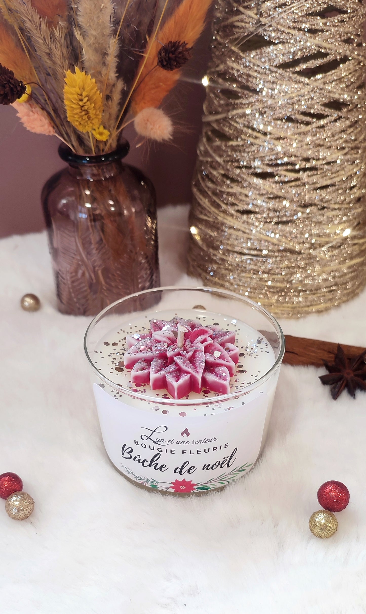 Bougie parfumée BÛCHE DE NOËL