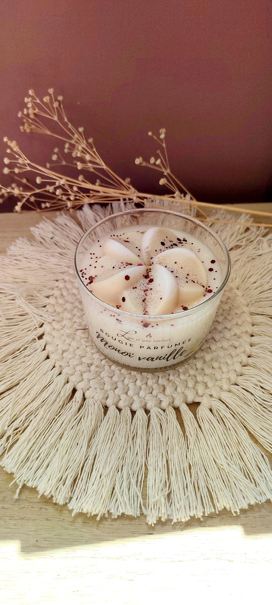 Bougie coulée monoï vanillé